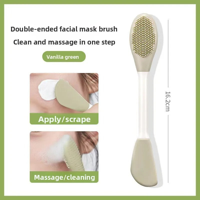 Double head silicone mask brush