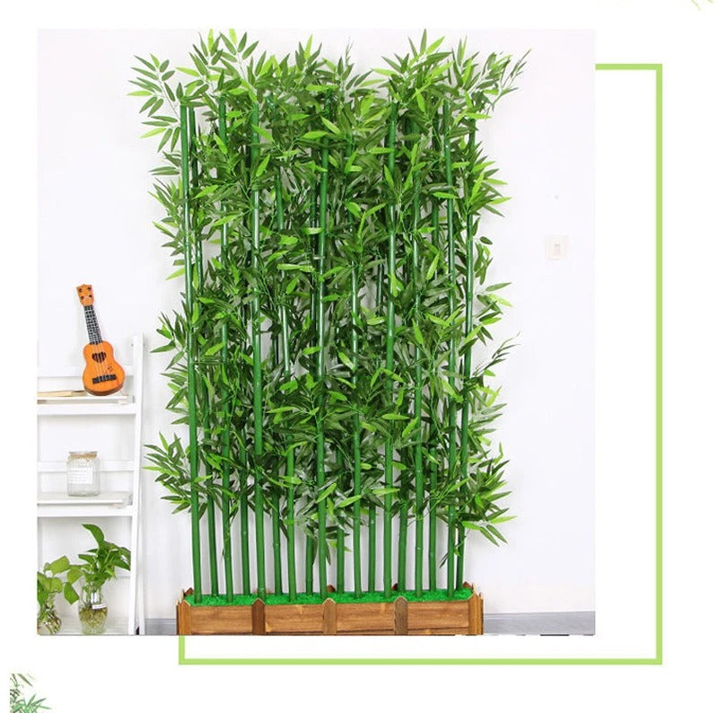 Simulation hotel partition window decoration indoor living room green plants potted plants bonsai artificial bamboo plants