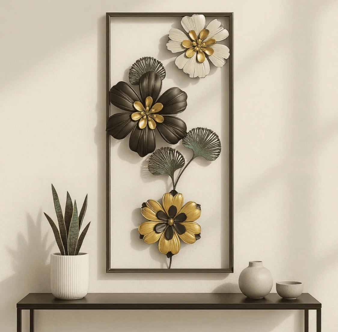 METAL FLOWER WALL ART