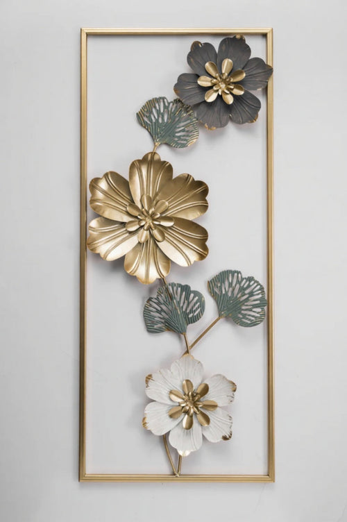 METAL FLOWER WALL ART