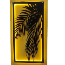 3D Bamboo leaf Wall Decor Art with Neon Light