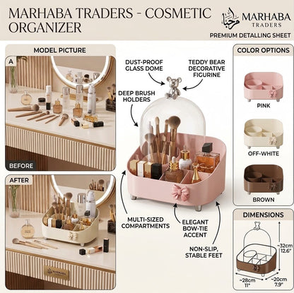 2 in 1 Brush Holder+Cosmetic Organizer