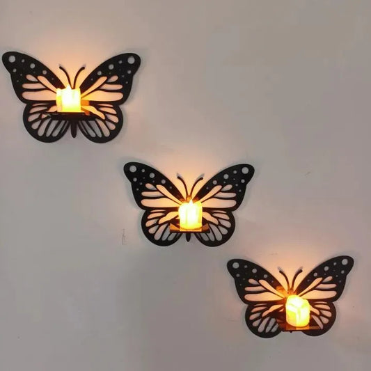Pack of 3 Decorative Butterfly Wall Shelf