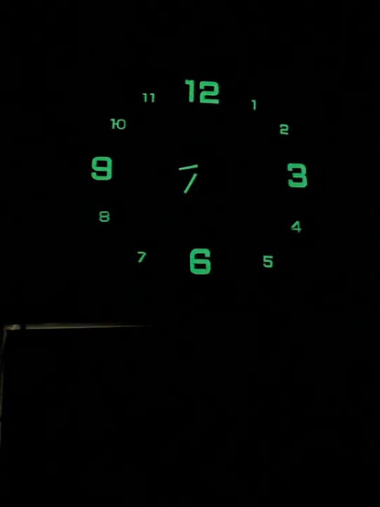 Night Light Wall Clock, Big size Glow in The Dark Wooden Wall Clock, Battery Operated Luminous Wall Clock