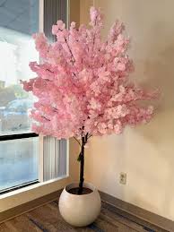 peach blossom tree, fake wishes, large indoor decoration, shopping mall, shop, hotel living room layout props