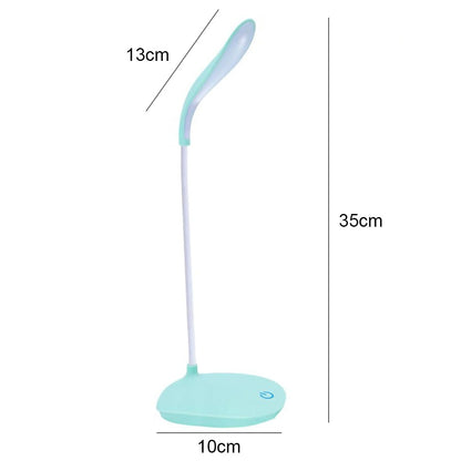 LED Desk Lamp for Study & Bedroom USB Rechargeable Eye Caring Light 360° Flexible Arm 3 Modes Night Table Lamp & Student Reading Light