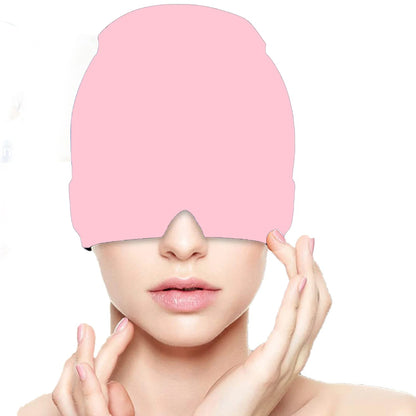 Migraine Gel Ice Cap Hot Cold Hat for Wrap Face Eye Mask Pressure Massage Care Sleep Tool Pain Relief