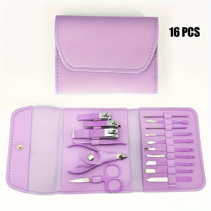 16-piece nail clipper and nail care set