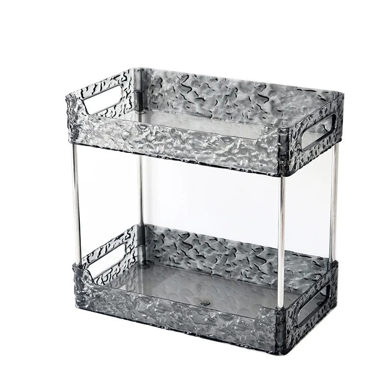 2 Layer Luxury Water ripple Style Acrylic multipurpose storage rack