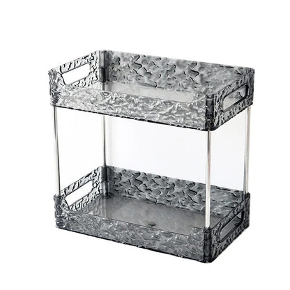2 Layer Luxury Water ripple Style Acrylic multipurpose storage rack