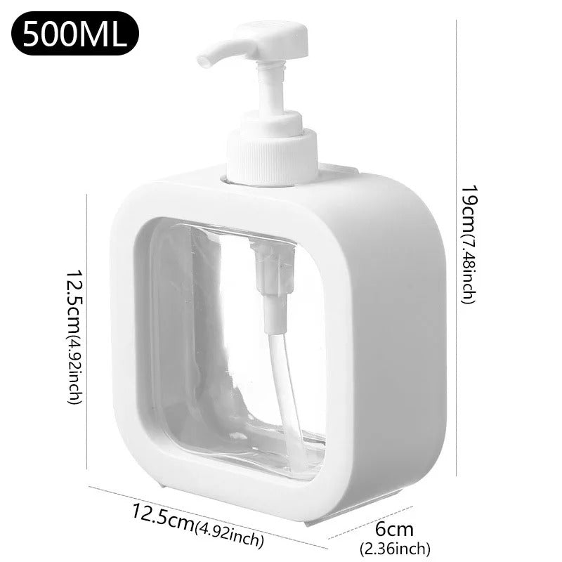 large capacity soap dispenser bottle, transparent visible plastic squeeze bottle, suitable for travel, kitchen, bathroom