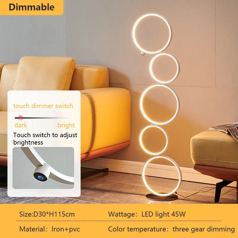 Nordic Modern LED Ring Shape floor lamp