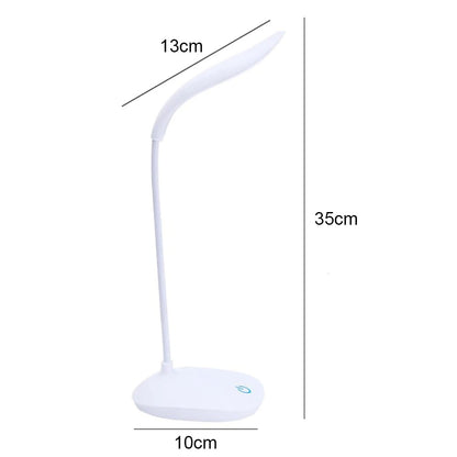 LED Desk Lamp for Study & Bedroom USB Rechargeable Eye Caring Light 360° Flexible Arm 3 Modes Night Table Lamp & Student Reading Light