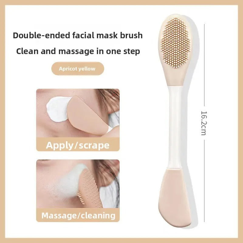 Double head silicone mask brush
