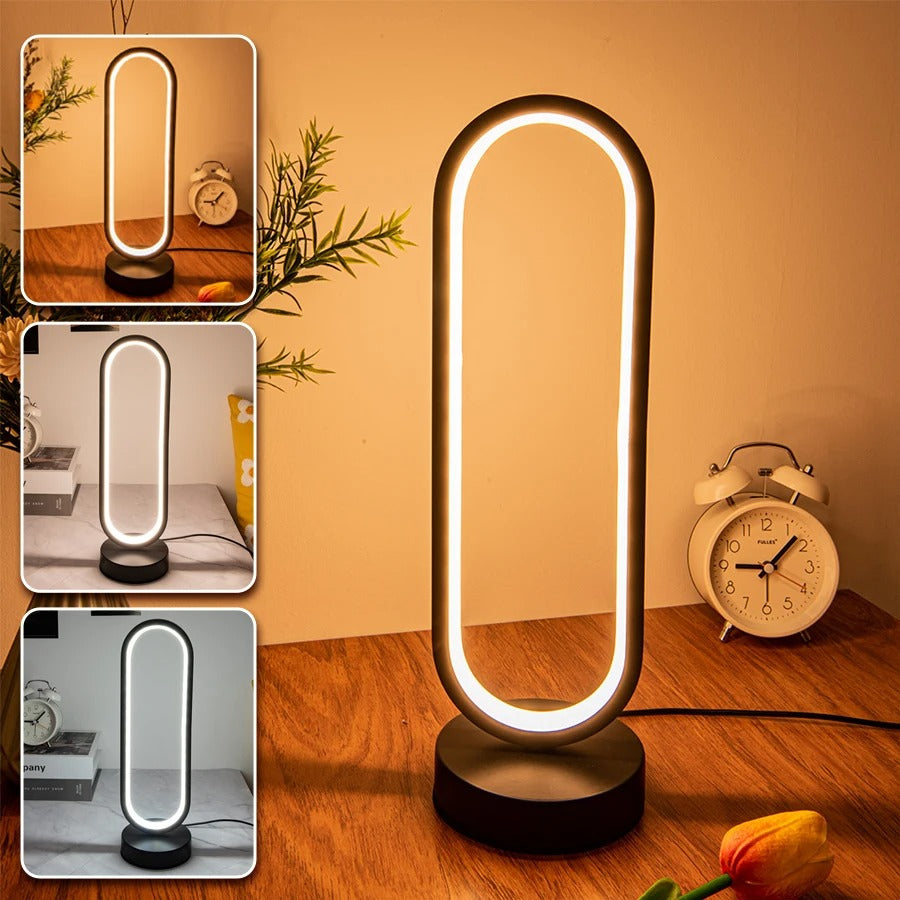 Creative spiral LED night light, 3-color, dimmable, desk lamp, reading light for living room, office, desk