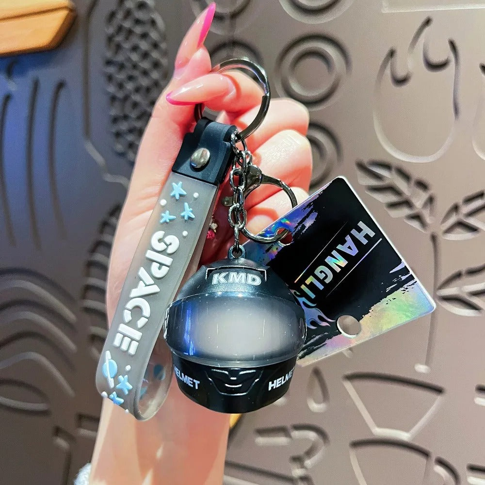 Helmet light keychain