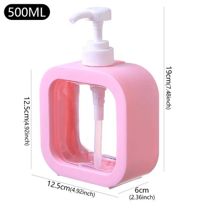 large capacity soap dispenser bottle, transparent visible plastic squeeze bottle, suitable for travel, kitchen, bathroom