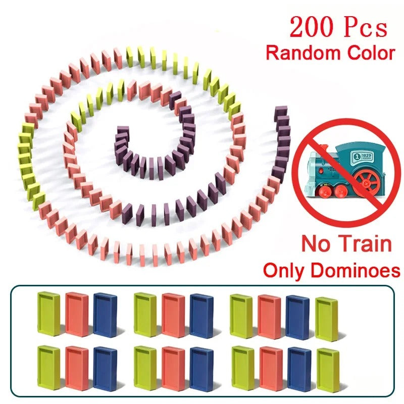 Automatic Domino Train Electric Domino Set Building Blocks Toy Educational Toy