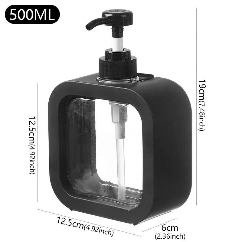 large capacity soap dispenser bottle, transparent visible plastic squeeze bottle, suitable for travel, kitchen, bathroom