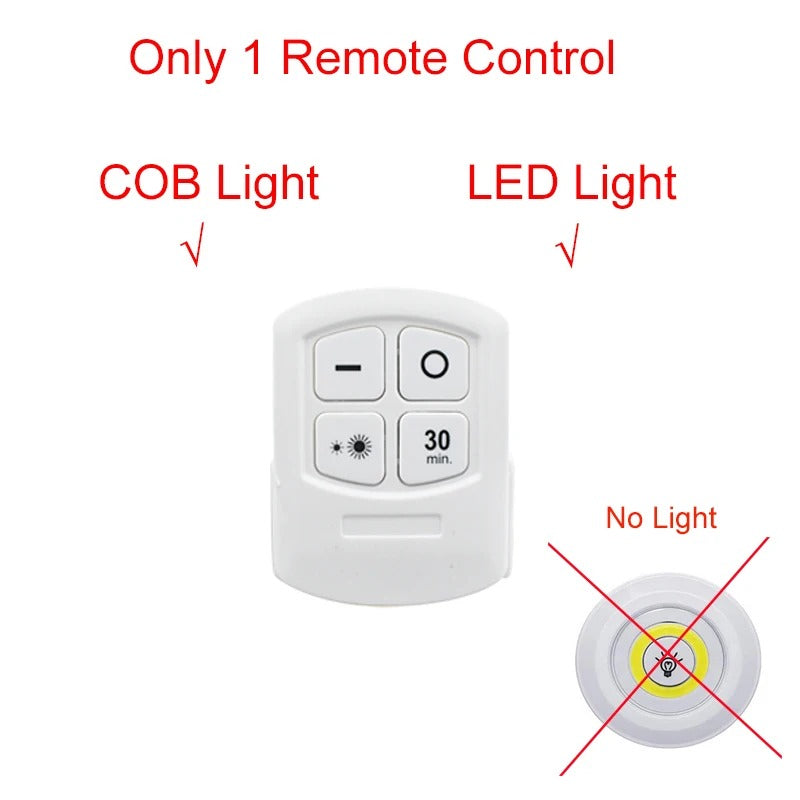 Tap LED Light With Remote Control pack of 3