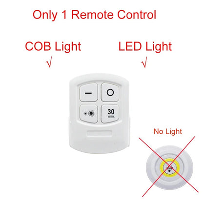Tap LED Light With Remote Control pack of 3
