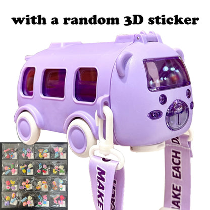 Kids Bus 🚌 Water Bottle 500ml (Random Colors)