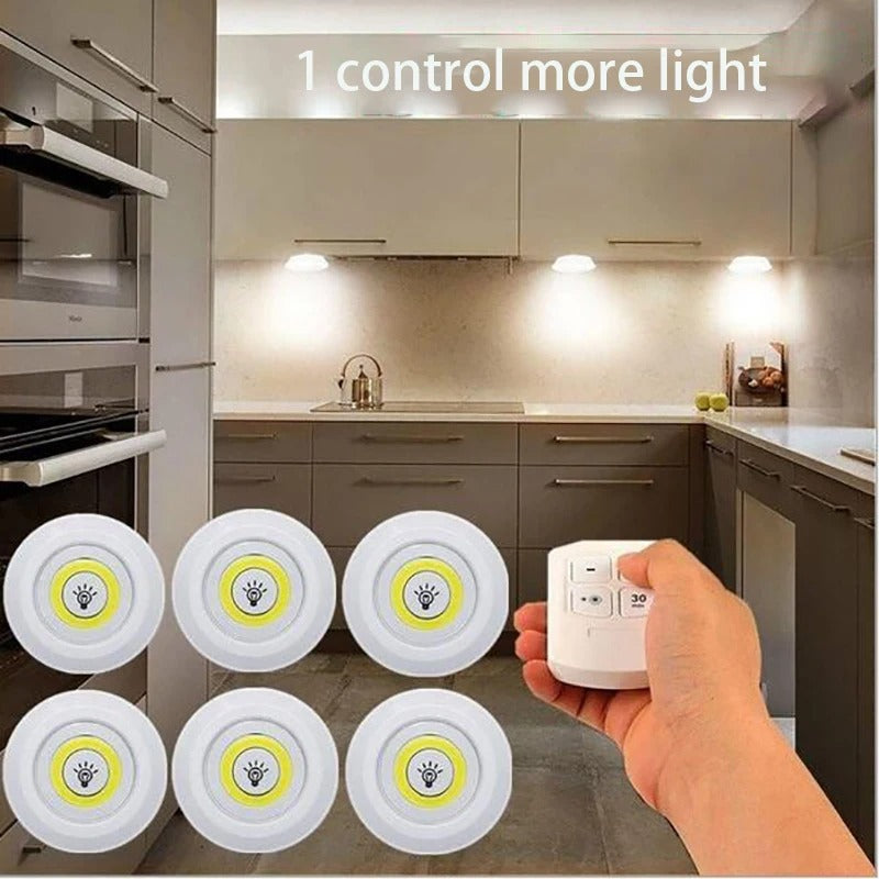 Tap LED Light With Remote Control pack of 3
