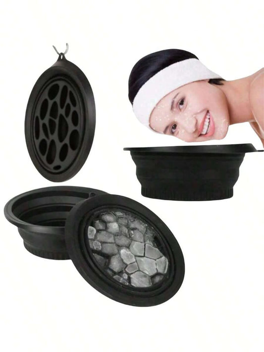 Foldable silicone ice bowl
