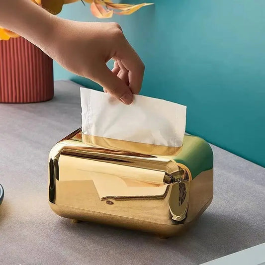 Luxury Gold Tissue Boxes Storage Napkin Holder