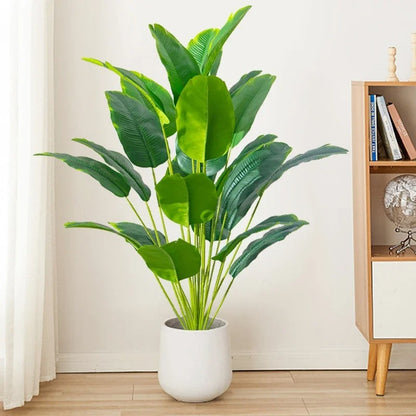 1 pcs Artificial Plants Large Tropical Palm Tree Fake Banana Plants Leaves Real Touch Plastic Monstera For Home Garden Party Decoration