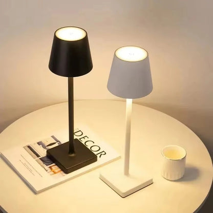Rechargeable LED Table Lamp Touch Switch 3-Level Dimmable Desk Lamps Bar Club Diner Creative Decorative Mood Lighting