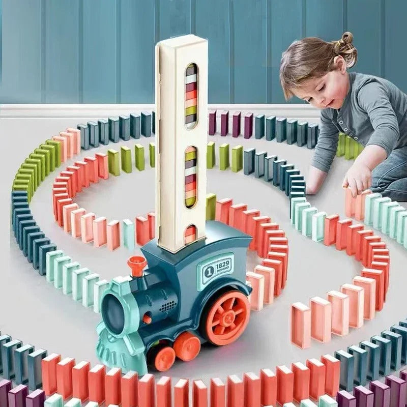 Automatic Domino Train Electric Domino Set Building Blocks Toy Educational Toy