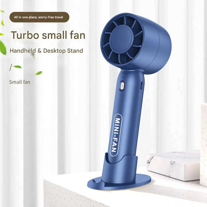 Turbo portable small fan USB charging mini portable lightweight outdoor desktop stand with long battery life