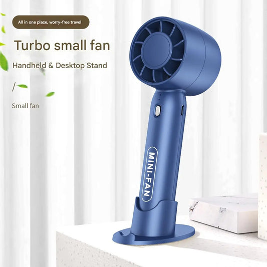 Turbo portable small fan USB charging mini portable lightweight outdoor desktop stand with long battery life
