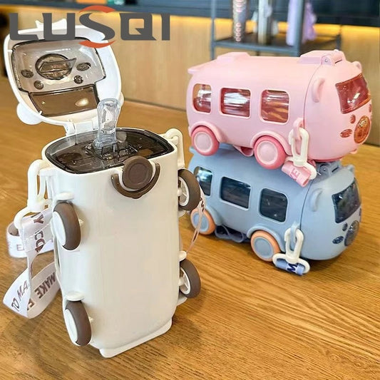 Kids Bus 🚌 Water Bottle 500ml (Random Colors)