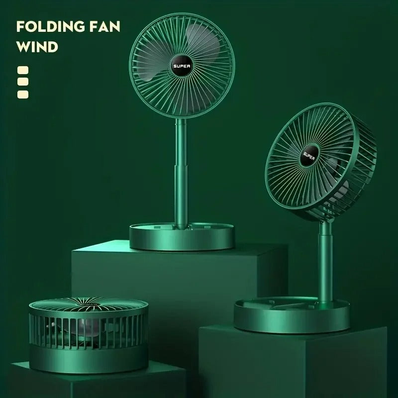 USB rechargeable mini fan Height foldable telescopic fan Electric stand fan