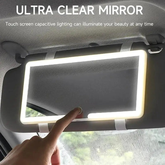 Car interior mirrors LED HD Makeup mirror for girls Women Rechargeable fill light Universal slim makeup mirror