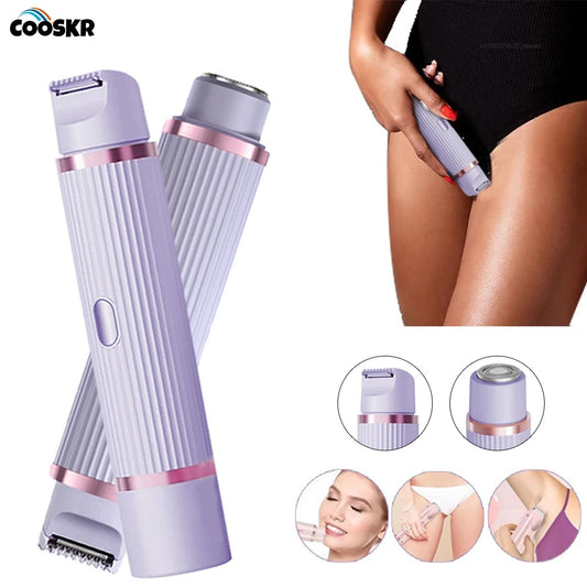 Electric shaver for women, waterproof bikini trimmer, facial shaver for underarms