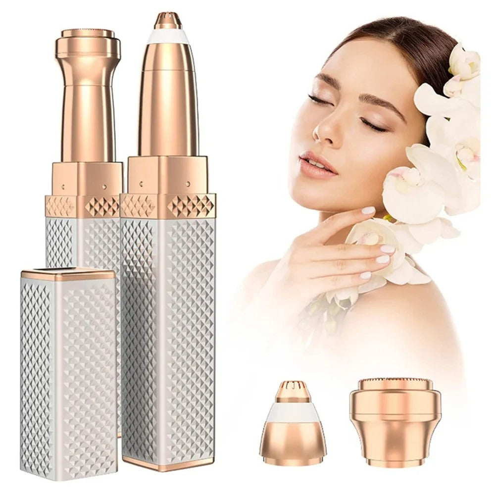 2-in-1 electric epilator for women, USB charging, portable hair remover, bikini, painless shaver for women, body face eyebrow trimmer