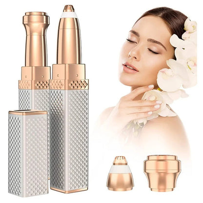 2-in-1 electric epilator for women, USB charging, portable hair remover, bikini, painless shaver for women, body face eyebrow trimmer