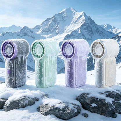 Portable mini handheld fan with LED display, mini high-speed handheld fan, desk fan, outdoor cooling, rechargeable fan