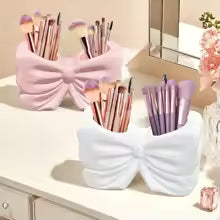 bow shaped curved makeup brush holder