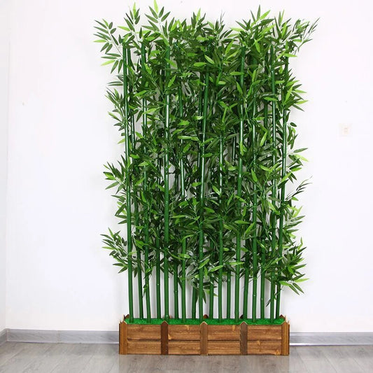 Simulation hotel partition window decoration indoor living room green plants potted plants bonsai artificial bamboo plants