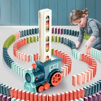 Automatic Domino Train Electric Domino Set Building Blocks Toy Educational Toy