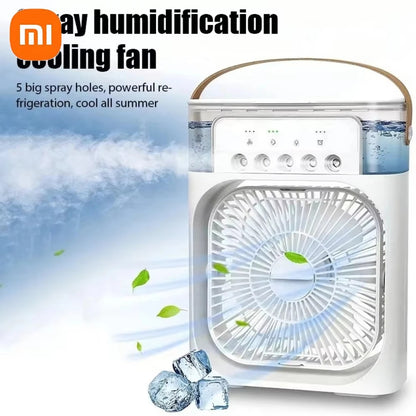 Xiaomi 3-in-1 portable fan, air conditioner, mini air cooler, LED night light, humidifier, fan for office and home
