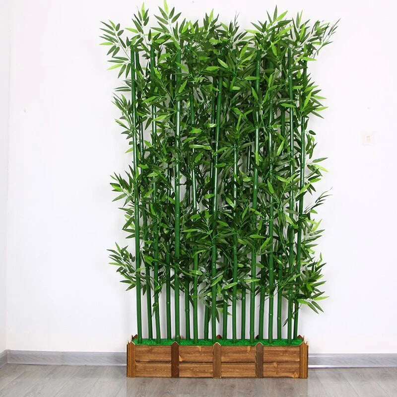 Simulation hotel partition window decoration indoor living room green plants potted plants bonsai artificial bamboo plants