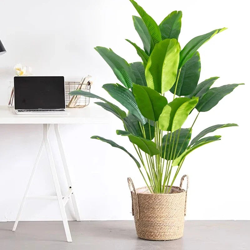 1 pcs Artificial Plants Large Tropical Palm Tree Fake Banana Plants Leaves Real Touch Plastic Monstera For Home Garden Party Decoration