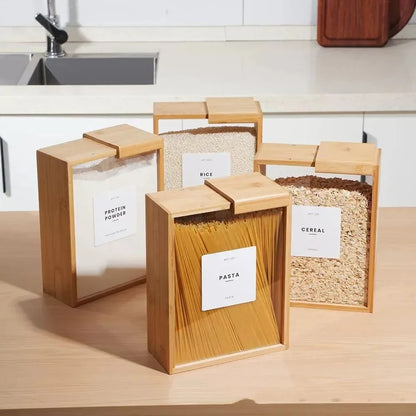 1 pc Bamboo Food Dispenser / storage for lentils