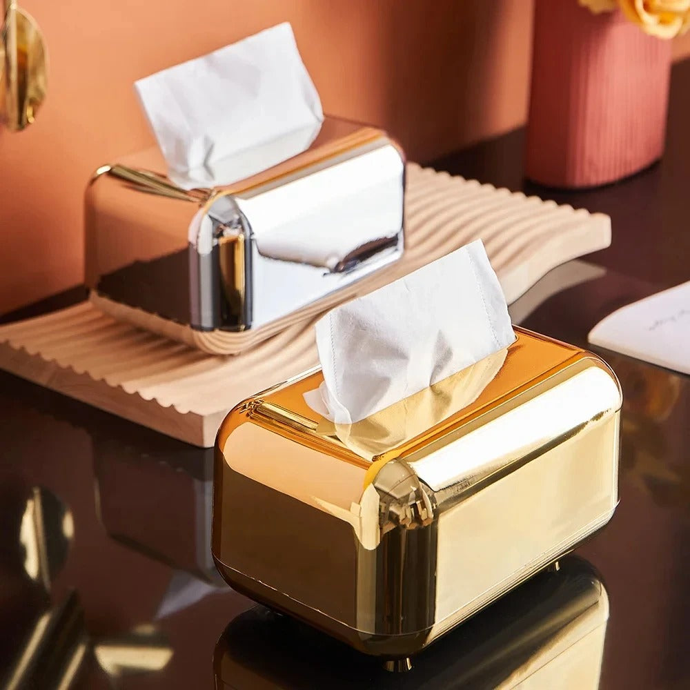 Luxury Gold Tissue Boxes Storage Napkin Holder