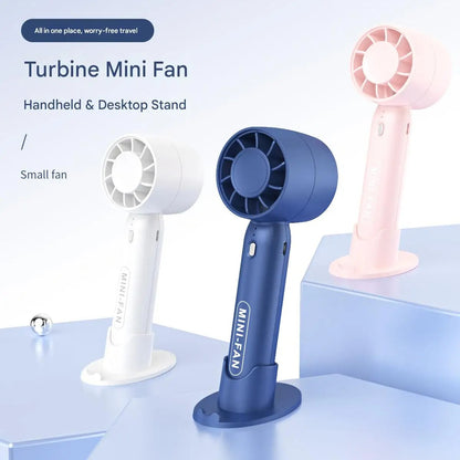 Turbo portable small fan USB charging mini portable lightweight outdoor desktop stand with long battery life